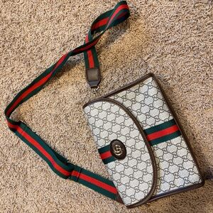 Stylish Brown and Green Shoulder Bag